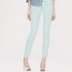 Light Teal Blue J Crew Toothpick Jeans 27
